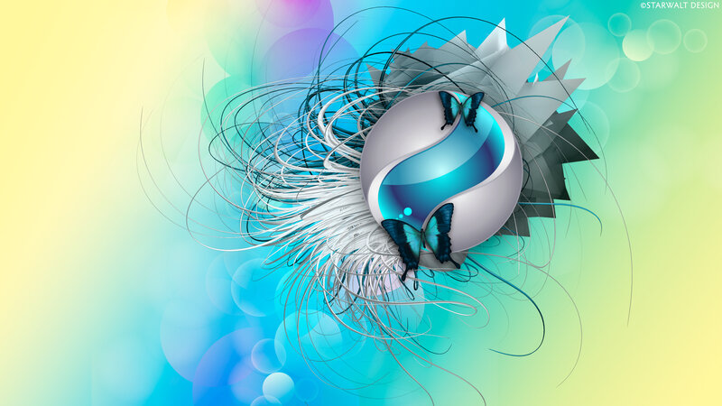 Butterflies on Yin-yang Sphere