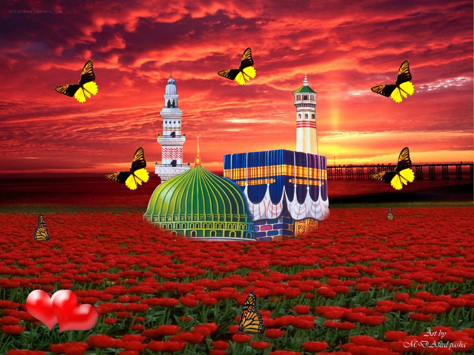 Butterflies over holy sites
