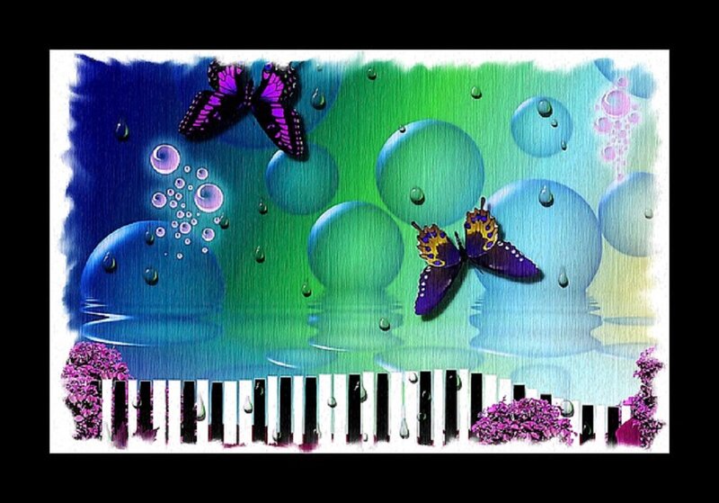 Butterflies over Piano Keys