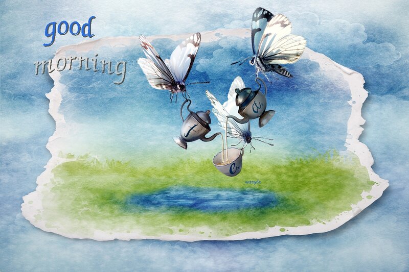 Butterflies with Teapots