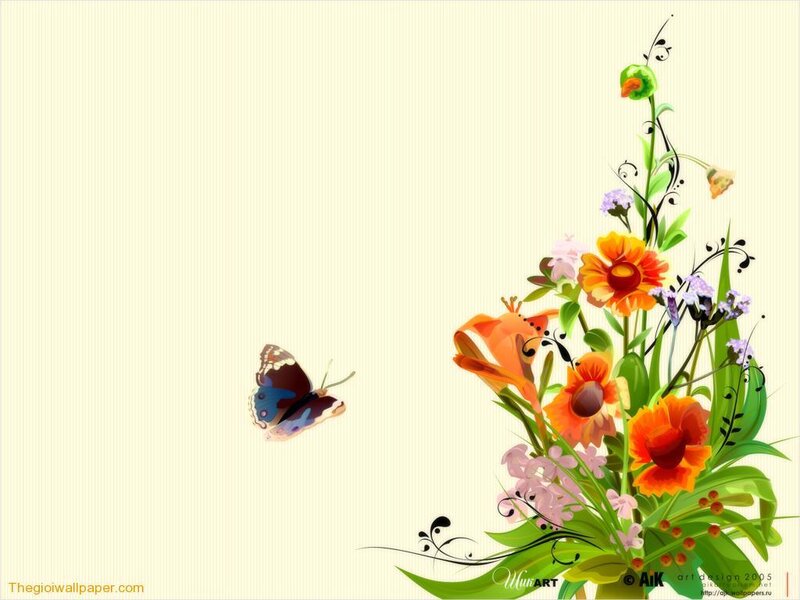 butterfly and floral arrangement