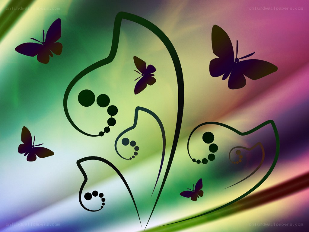 butterfly and floral design
