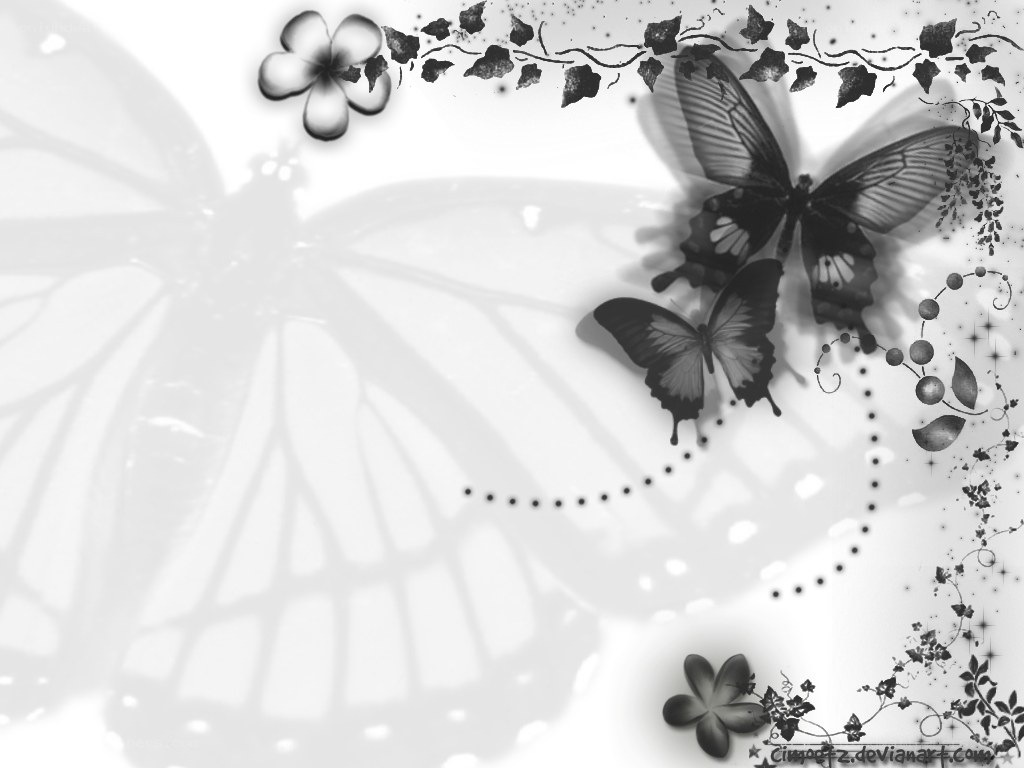 butterfly and floral design