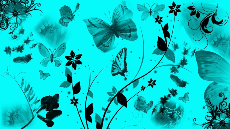 butterfly and floral design
