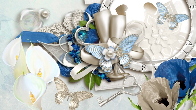 Butterfly and Flower Arrangement
