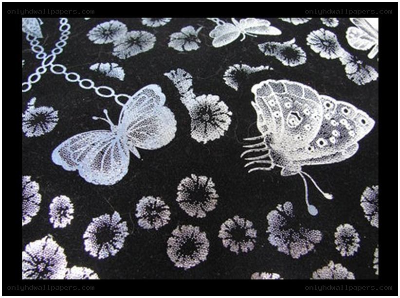 butterfly and flower pattern