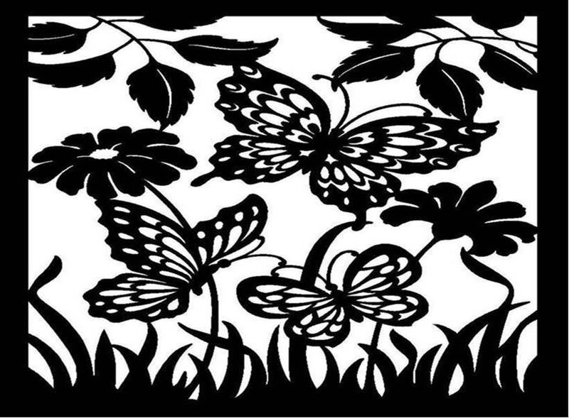 butterfly and flower silhouette