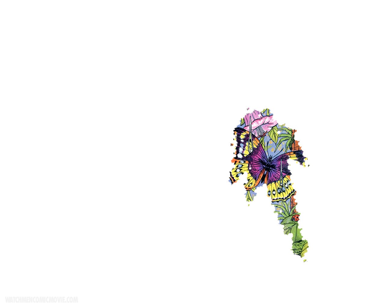 butterfly and flower silhouette