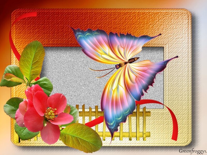 Butterfly and Flower — Yellow