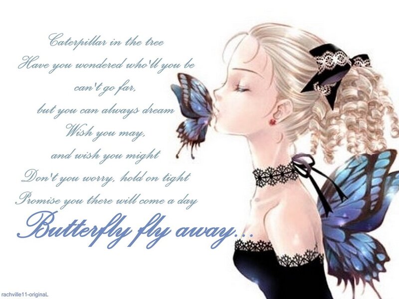 butterfly and girl art
