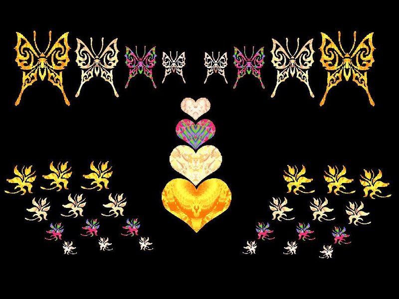 butterfly and heart sprites