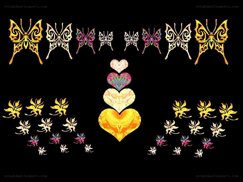 butterfly and heart sprites