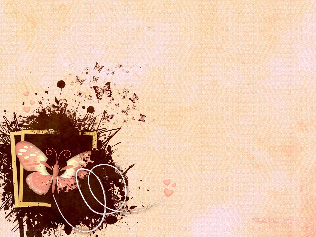 butterfly and hearts collage