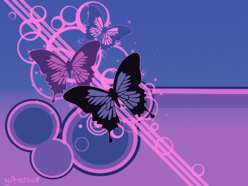 butterfly art with purple swirls