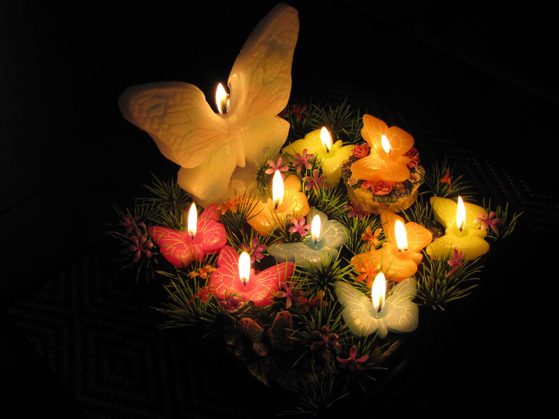 Butterfly Candles Arrangement