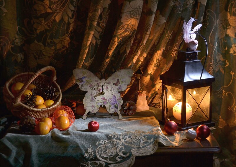 Butterfly Clock on Table