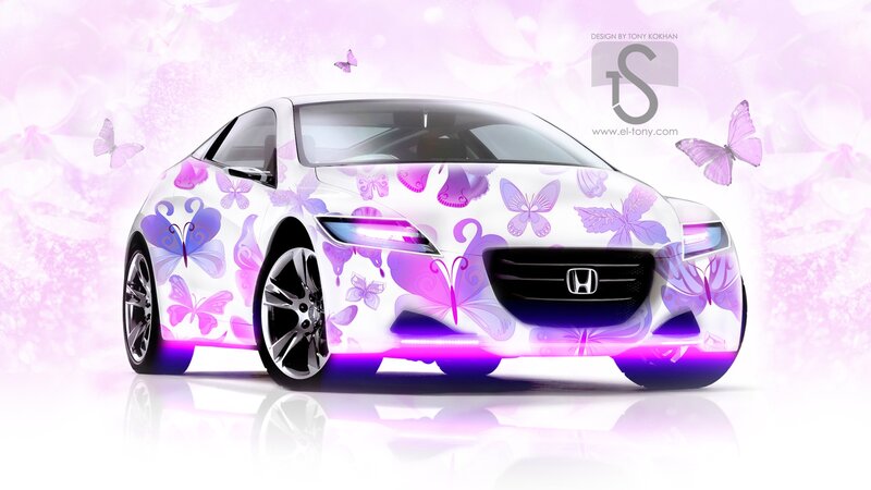 butterfly-decorated car design