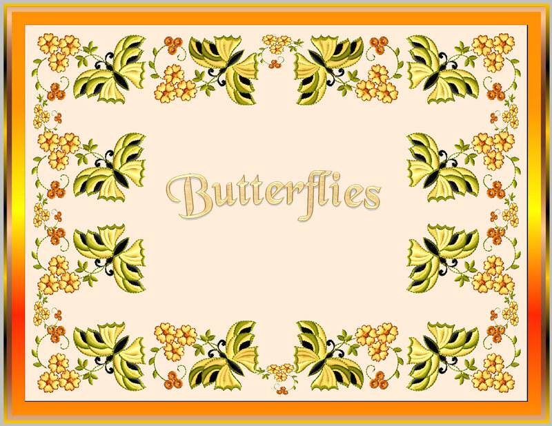 Butterfly Floral Border