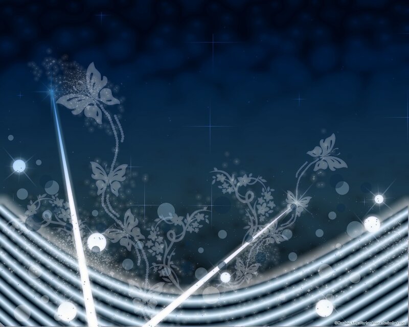 Butterfly Floral Design — Blue
