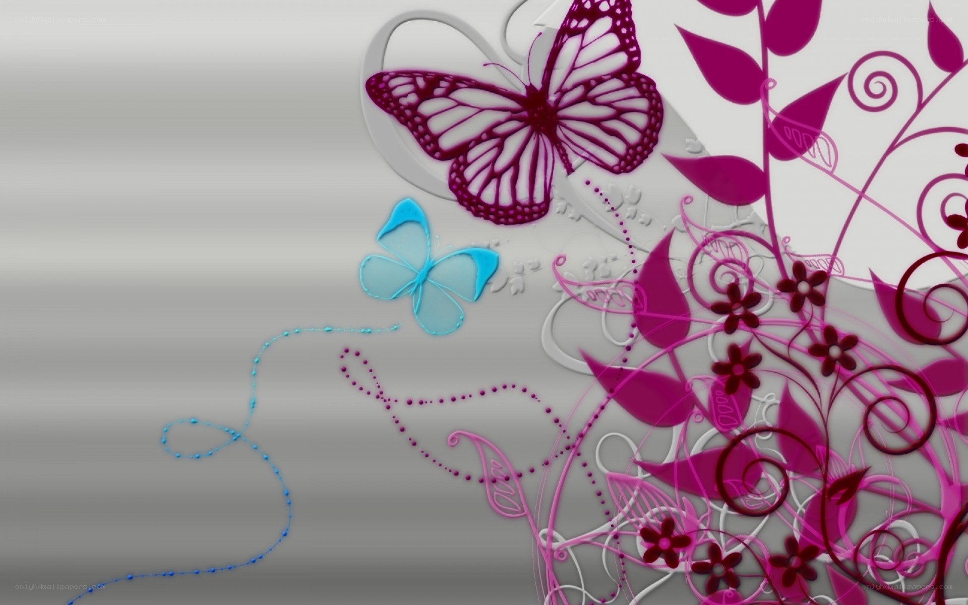 butterfly floral design