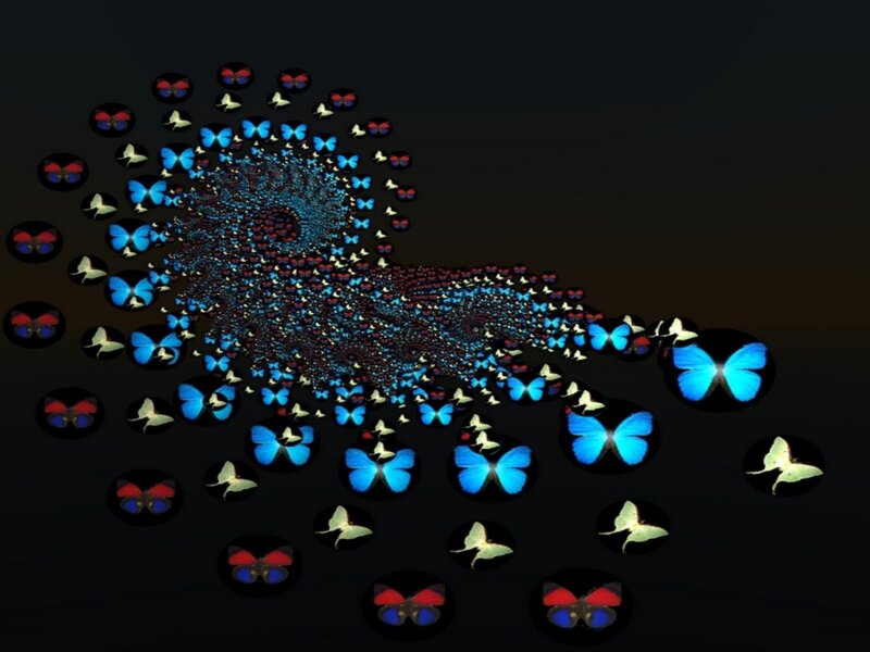 Butterfly Fractal Pattern — Black