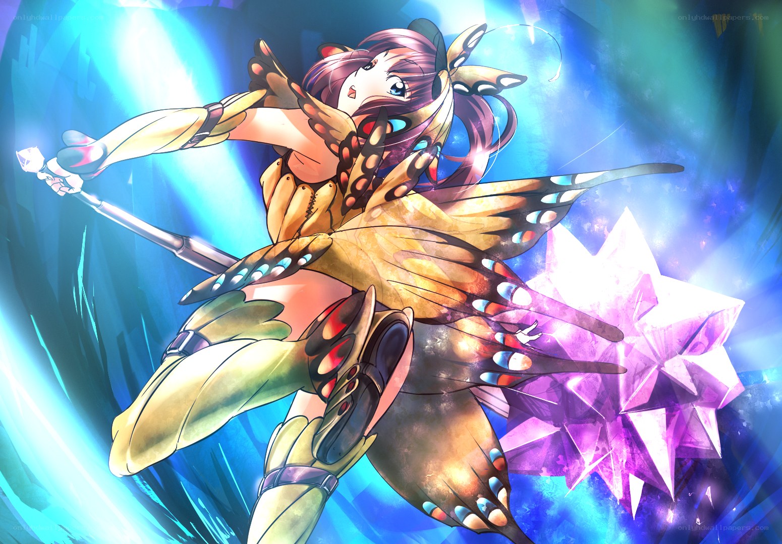 butterfly girl in action