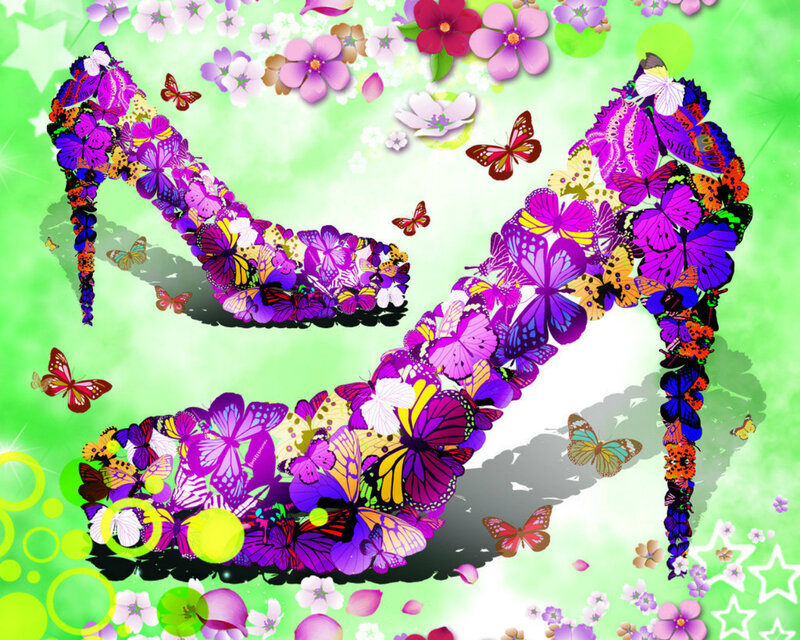 Butterfly High-heeled Shoes