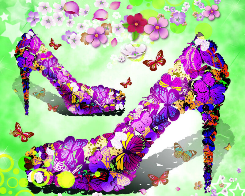 Butterfly High Heels