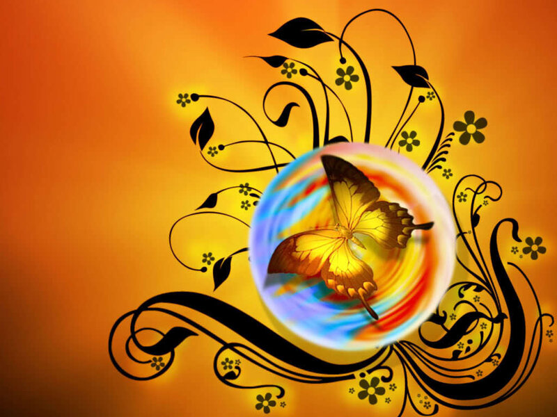 Butterfly in a Bubble — Orange