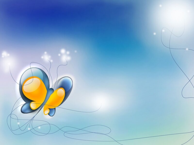 Butterfly in a dreamy sky