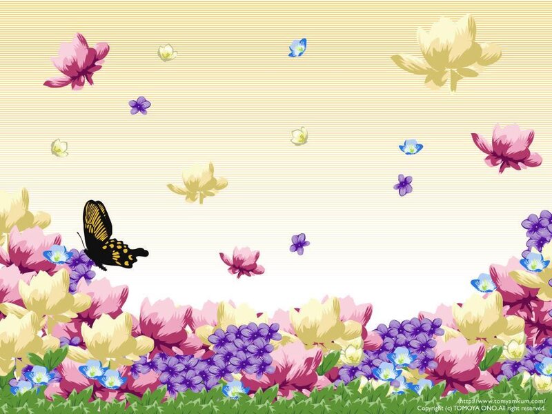 butterfly in a flower garden