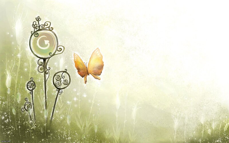 butterfly in a magical garden