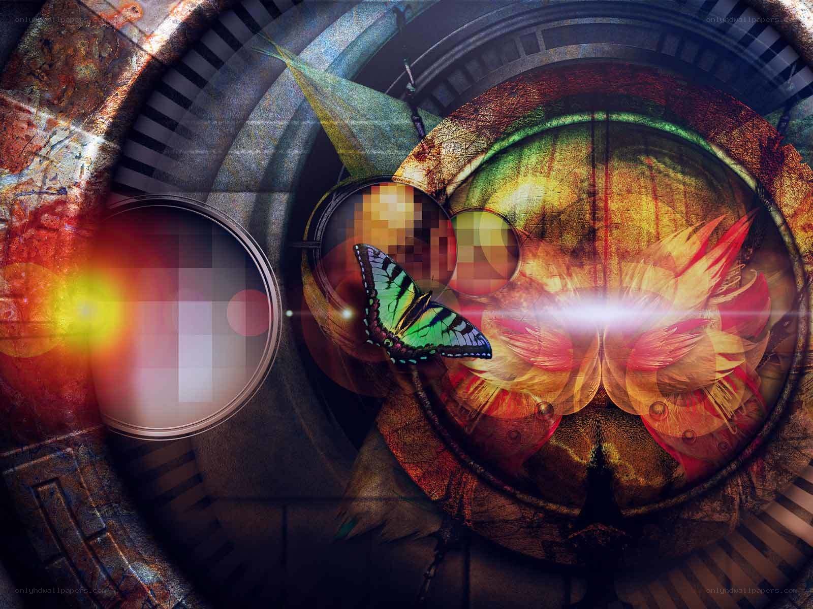 butterfly in a mechanical world