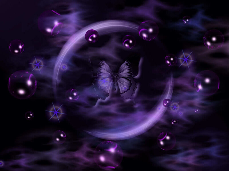 Butterfly in Purple Sphere
