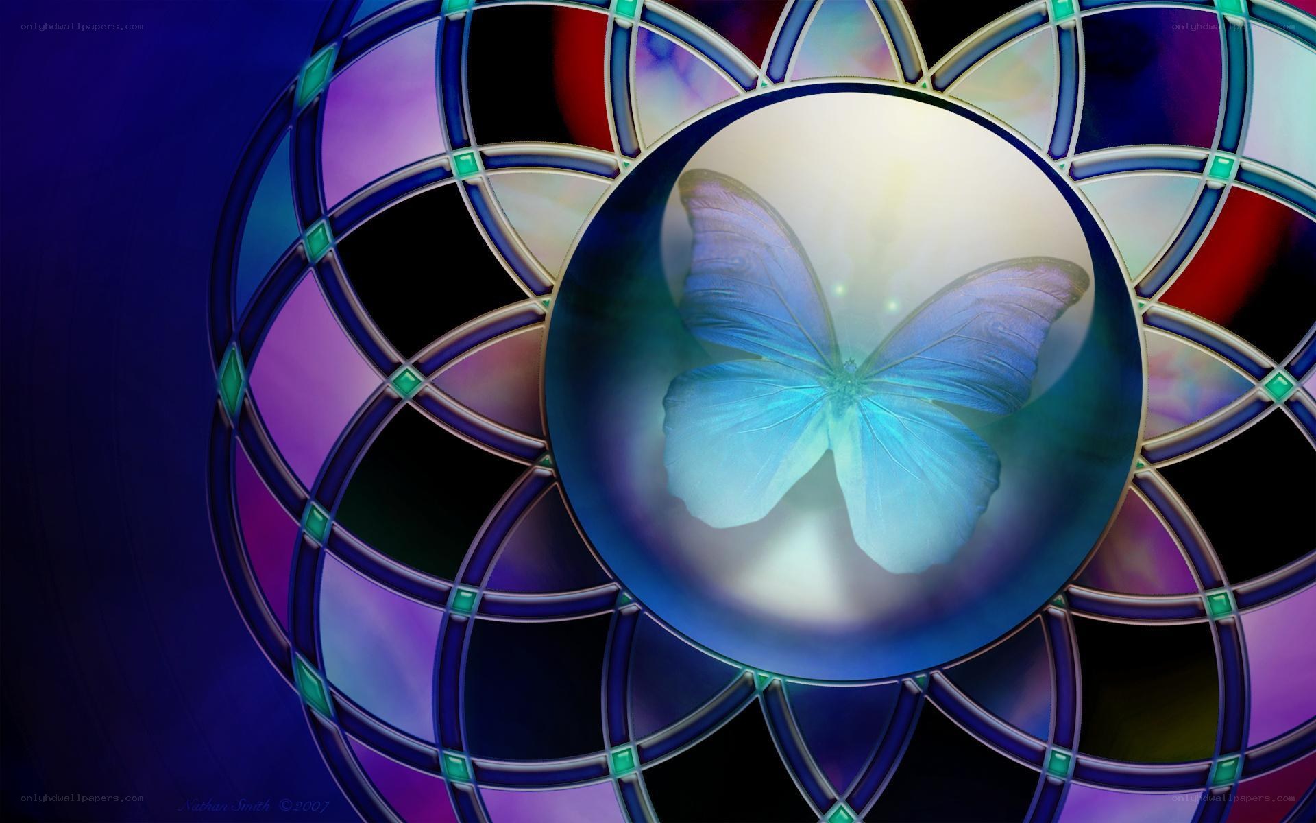 butterfly in stained glass