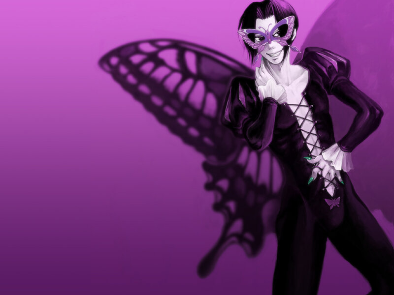 butterfly-masked character