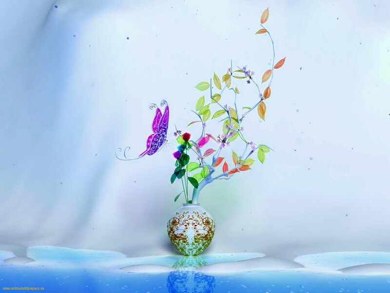 Butterfly Near Vase