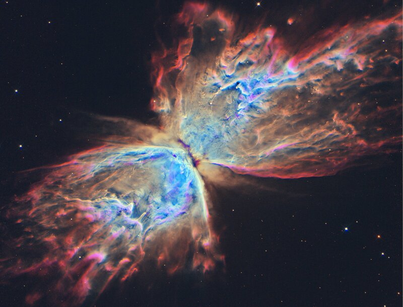 Butterfly Nebula — Blue, Dramatic