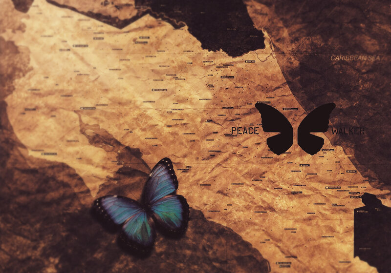Butterfly on a map