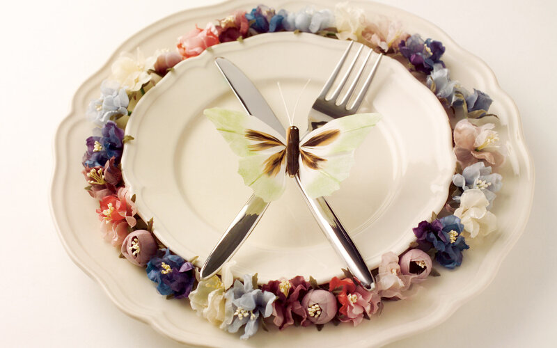 Butterfly on Dinner Plate