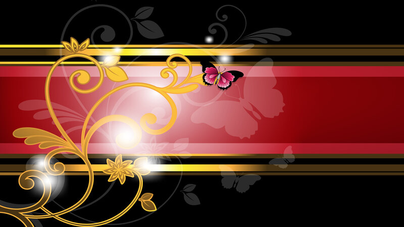 Butterfly on Floral Design