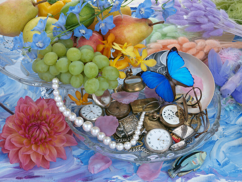 Butterfly on Fruit Bowl