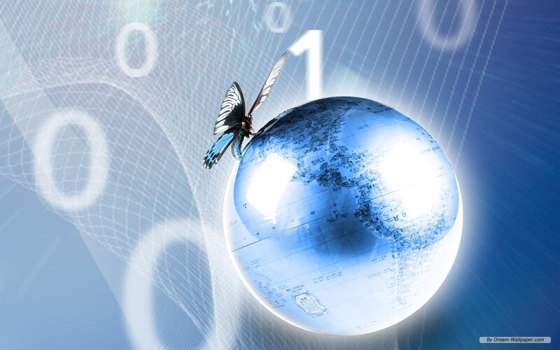 Butterfly on Globe