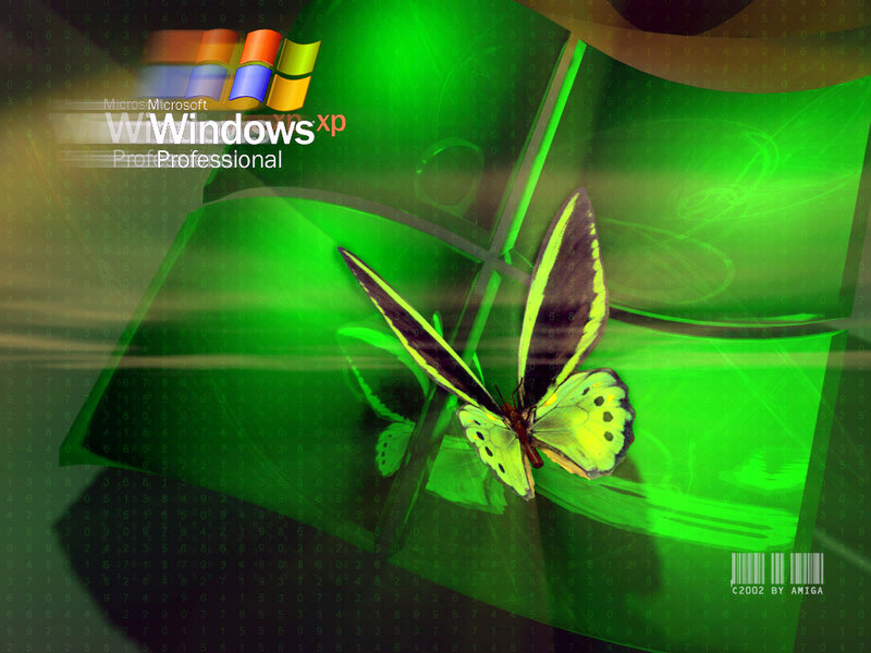 Butterfly on Green Background — Technological
