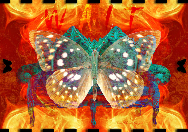 Butterfly on Ornate Chair