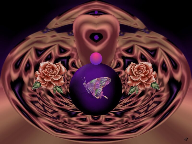 Butterfly on Purple Sphere