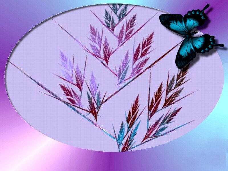 butterfly on stylized grass