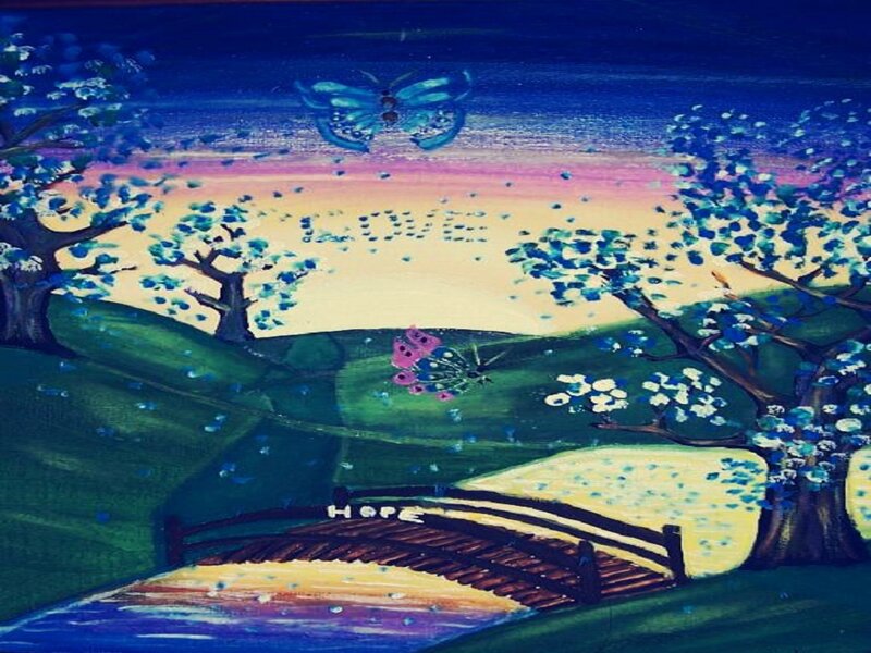 Butterfly over Landscape