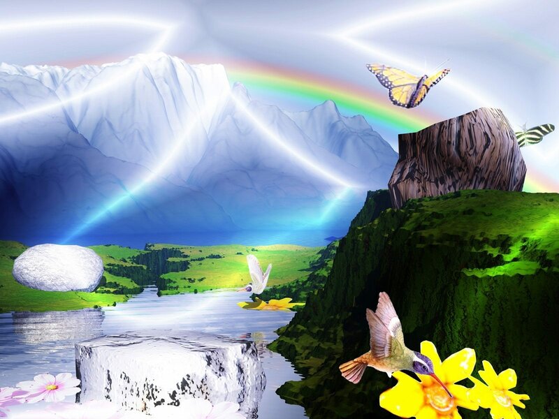 Butterfly over Mountains