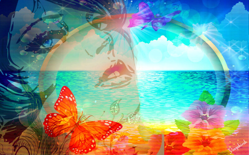 Butterfly over Ocean